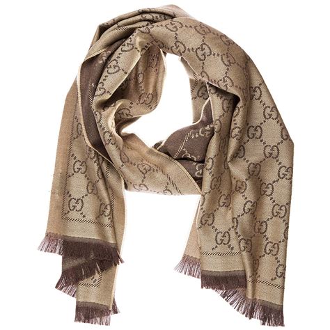 foulard gucci marrone|Foulard Gucci in Lana Marrone .